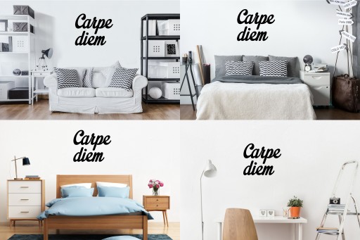 Деревянная 3D надпись на стене - Carpe Diem