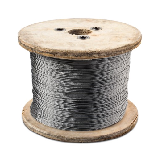 Lina linka stalowa NIERDZEWNA INOX Kwasoodporna splot 7x19 2mm 5m