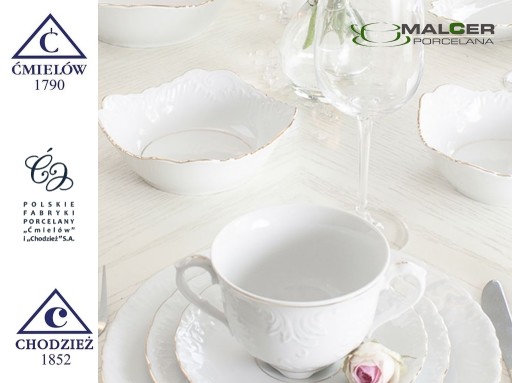 3604 СОУСНИК 500 мл Golden Line ROCOCO PORCELANA ĆMIELÓW MALCER