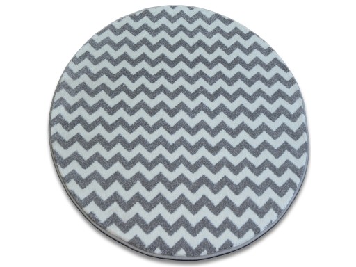 Ковёр круг 140 SCANDINAVIAN ZIGZAG GREY SK #GR2462