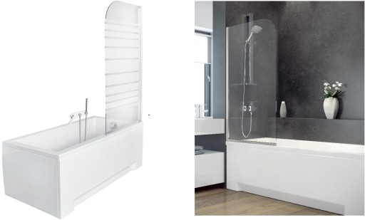 Wanna 170x70 Modern Besco obudowa czarny mat + stelaż wanny i syfon