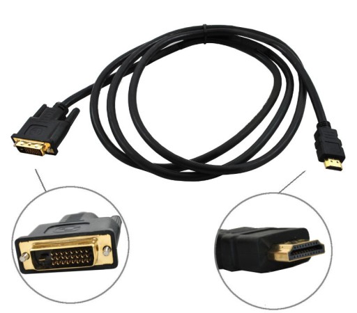 005 КАБЕЛЬ DVI-HDMI 2М M/M FULL HD ЗОЛОТОЙ