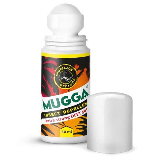 DUŻY ZESTAW NA KOMARY TROPIKALNE MUGGA STRONG 50% DEET SPRAY BALSAM ROLL-ON