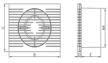 Вентилятор для ванной комнаты Dospel STYL II 120S 007-1131