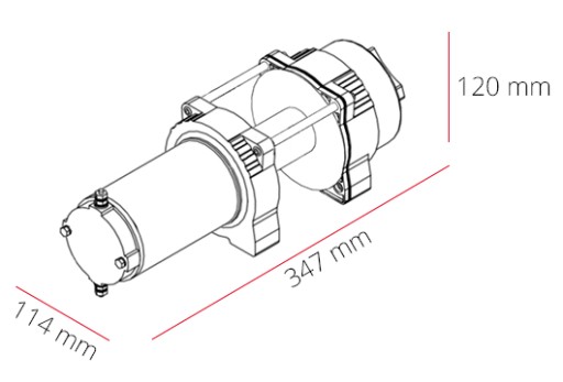 ЛЕБЕДКА ЭЛЕКТРИЧЕСКАЯ 1,3Т/2,6Т 12В