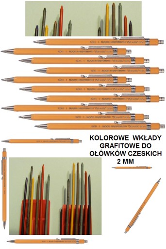 ЦВЕТНЫЕ ГРАФИТОВЫЕ ВСТАВКИ 2 ММ для карандашей