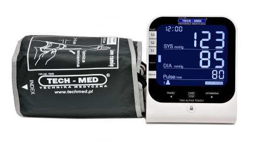 TECH-MED СОВРЕМЕННЫЙ ИЗМЕРИТЕЛЬ АРТЕРИАЛЬНОГО ДАВЛЕНИЯ С СЕНСОРНОЙ ПАНЕЛЬЮ