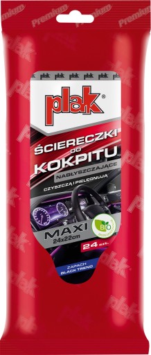 ATAS PLAK MAXI ściereczki do kokpitu Błyszczące Black Trend 24x22 cm 24szt