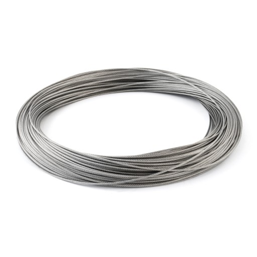 Lina linka stalowa NIERDZEWNA INOX Kwasoodporna splot 7x19 2mm 5m