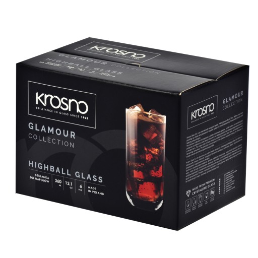 Стаканы Glamour KROSNO 6х360мл