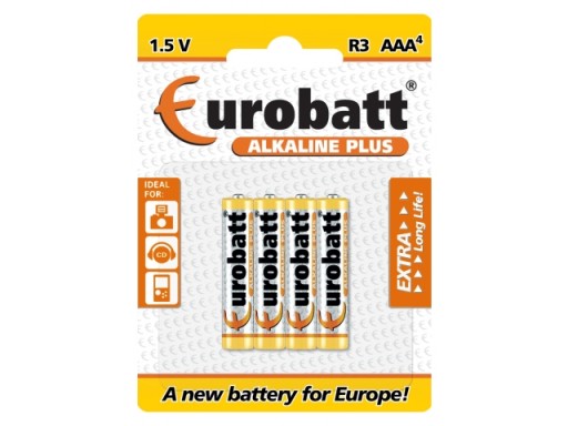 Батарейки типа ААА ALKALINE PLUS LR03, 1,5 В, 4 шт.