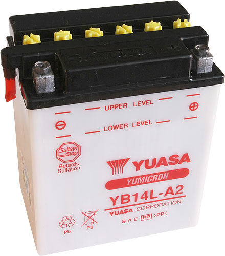 АККУМУЛЯТОР YUASA YB14L-A2 12В/14Ач 175А SLĄSK