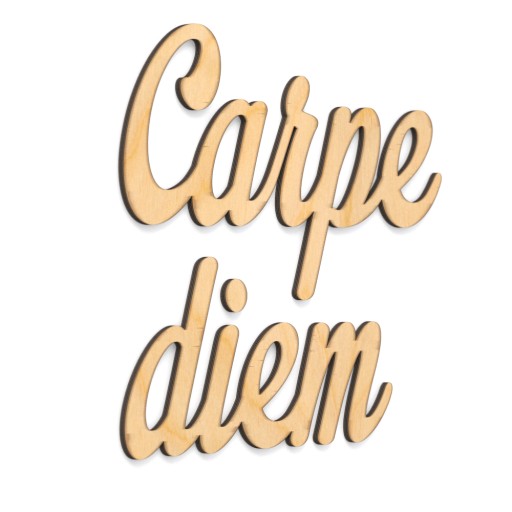 Деревянная 3D надпись на стене - Carpe Diem