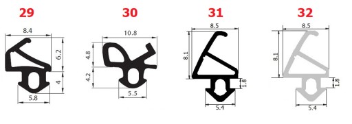 1м = 1,55 зл. ПРОКЛАДКА 2м ПРОКЛАДКА для окна ALUPLAST