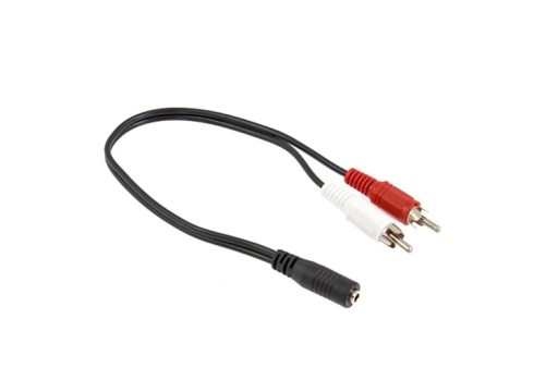 АДАПТЕР JACK 3,5 НА 2 RCA CINCH AUX MINI JACK