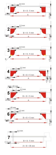 Жалюзи во внутренней кассете AL в измерение 50x150 A