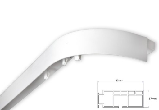 Занавесная стержня 1-метровая дуга 245 Потолочная рельса из ПВХ