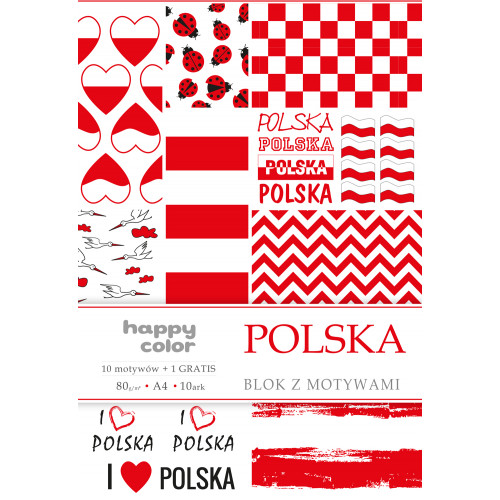 Blok z motywami POLSKA A4/ 10art.+1 GRATIS