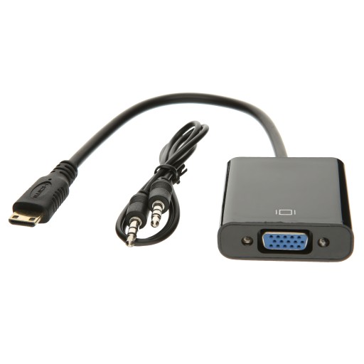 АДАПТЕР micro HDMI to VGA КОНВЕРТЕР DSUB + ЗВУК