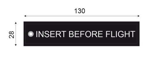 Брелок-подвеска - ВСТАВКА ПЕРЕД ПОЛЕТОМ черный