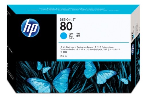 ЧЕРНИЛА HP 80 ГОЛУБЫЕ C4846A, 350 мл HP DesignJet 1050C 1055