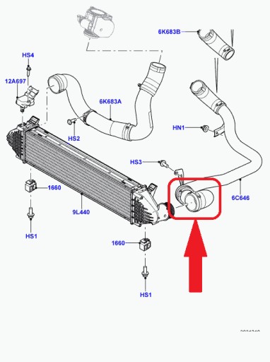 ШЛАНГ ИНТЕРКУЛЕРА LAND ROVER FREELANDER 2 2.2