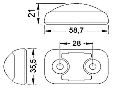 Светодиодная лампа 4 SMD 2835 красная 12/24в G3