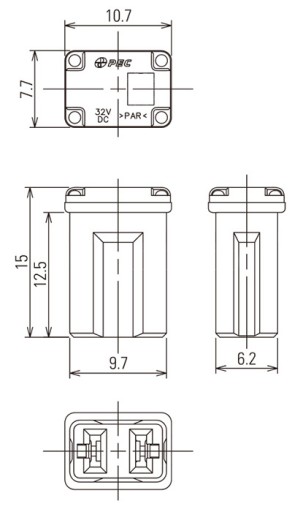 MICRO JAPVAL CUB FUSE FEMALE JCASE 25A