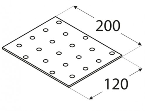 PP18 Перфорированная тарелка плоская связь OC 120x200