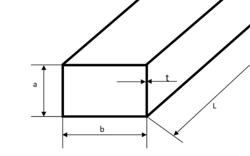 Profil aluminiowy 80x40x4 - 200 cm