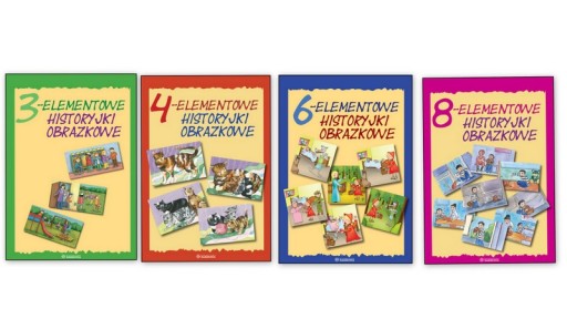 HISTORYJKI OBRAZKOWE 3,4,6,8 elementowe komplet