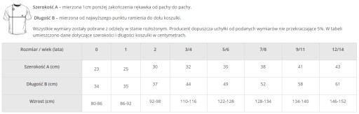 Koszulka DZIECIĘCA T-shirty JHK 6 lat 128cm kolory