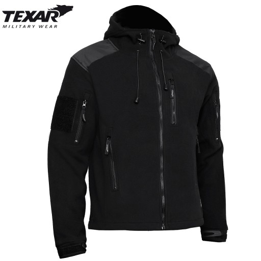 TEXAR HUSKY ТАКТИЧЕСКАЯ ФЛИСОВАЯ ТОЛСТАЯ 360г ЧЕРНАЯ ФЛИСОВАЯ КУРТКА 4XL