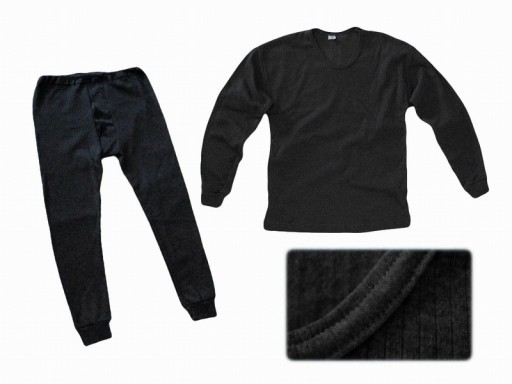3XL - POLSKI KOMPLET KALESONY + PODKOSZULKA ciepła 100% bawełna prążkowana