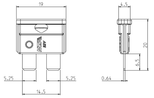 ПЛАСТИНОЧНЫЙ ПРЕДОХРАНИТЕЛЬ UNI VAL UNIVAL MTA 10А 10 шт.