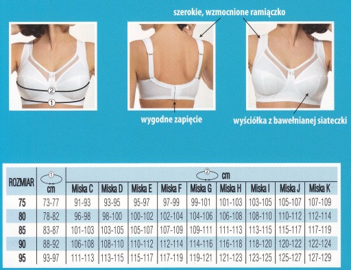 Biustonosz miękki Viki 582 Maja biały 90G
