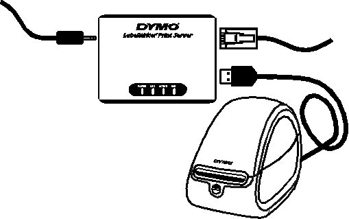 Сервер печати DYMO LabelWriter Сервер печати локальной сети Ethernet