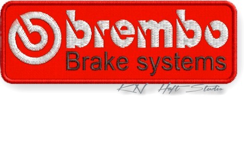 НАШИВКА термонашивка - вышивка BREMBO 120 х 40 мм