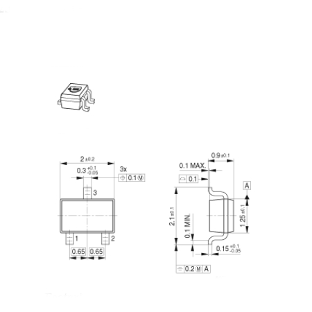 Транзистор BC857BW SOT-323 NXP x25