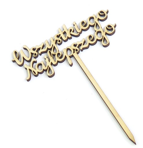CAKE TOPPER Wszystkiego Najlepszego DECOUPAGE VD65