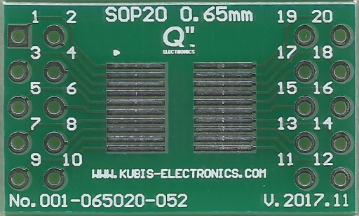 SSOP20,LSSOP20,TSSOP20 0,65 мм на 2xIDC2x5.