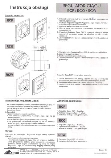 Регулятор тяги дымохода уменьшающий RCO fi 150/160