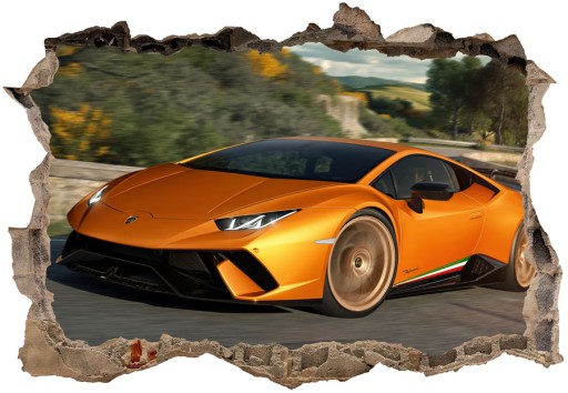 3D авто наклейки на стену Lamborghini 100x70