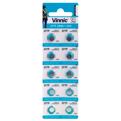 Bateria Vinnic 377 / SR626SW / SR66 blister 10 szt.