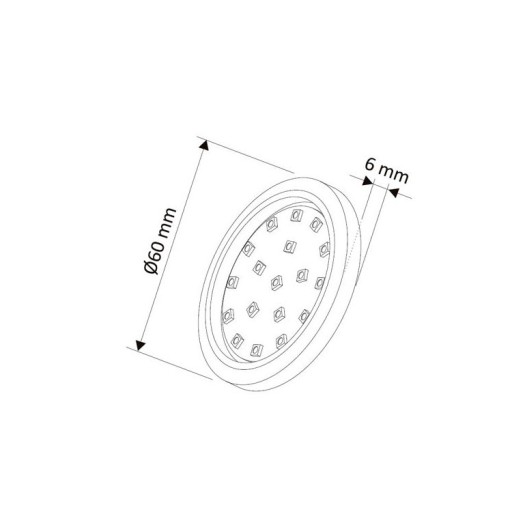 Oprawa LED ORBIT 3W 12V biały ciepły BIAŁA