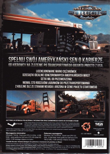 American Truck Simulator ПК PL + Бонус