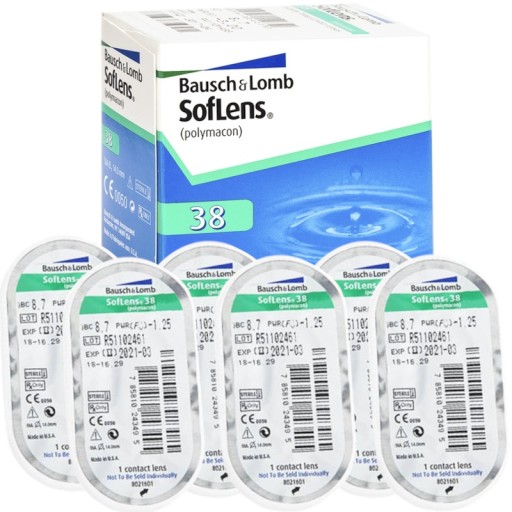 Линзы SOFLENS 38 на месяц СИЛА: -7,50 / ДИАМЕТР 14 мм / BC 8,7