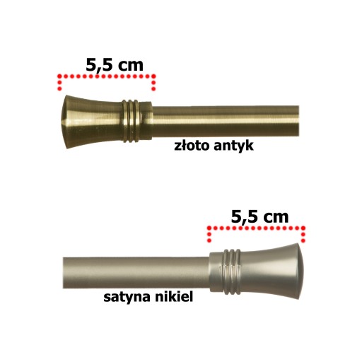 KARNISZ METALOWY Z1901 POJEDYNCZY 19 mm / 340 cm