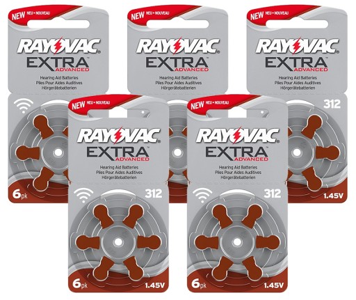 30x RAYOVAC 312 PR41 1,45 В СЛУХОВАЯ БАТАРЕЯ