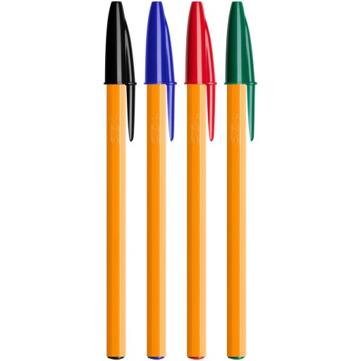 Шариковая ручка BIC оранжевая, 4 цвета